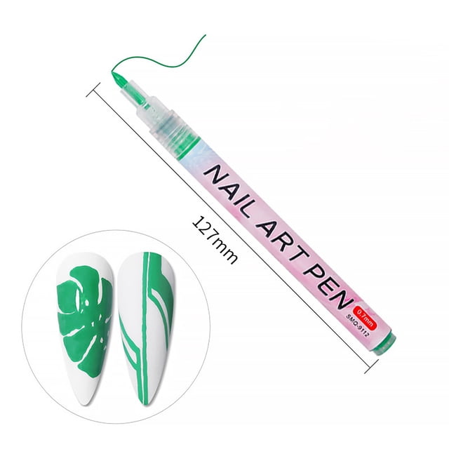Rotulador para decoración de uñas, estilo graffiti, líneas abstractas, para pintar uñas. Diseño de líneas, lápiz para esmalte de uñas DIY, 1 ml. Piezas para uñas.