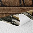 thumbnail image 5 of Erosebridal Brown Rustic Deer Twin Quilt Set for Women Men, Wooden Plank Farmhouse Twin Coverlet Set, 2 Pieces, 5 of 7