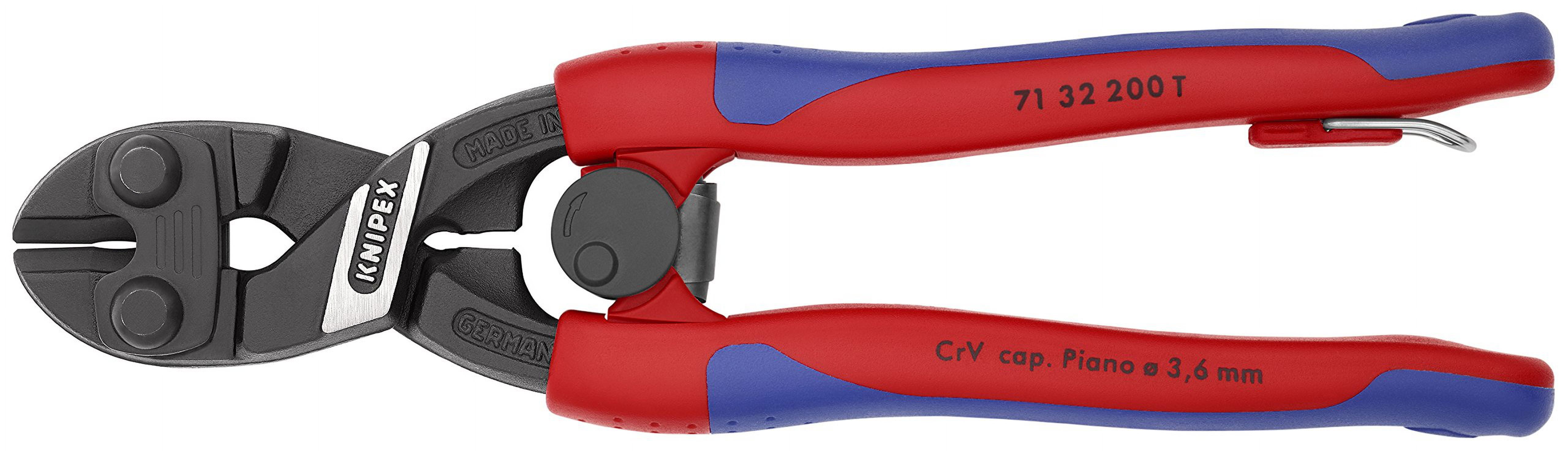 KNIPEX High Leverage Compact Bolt Cut Notched Blade Tether Att CA2