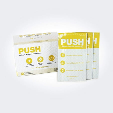 PUSH Collagen Dipeptide Pineapple 30ct Wound Skin Healing Drink