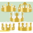 thumbnail image 1 of 20 coronas de papel doradas, ajustables, 5 estilos, coronas de rey, decoraciones para fiestas, para coronación, fiestas y celebraciones de cumpleaños, se adaptan a niños y adultos, 1 of 4