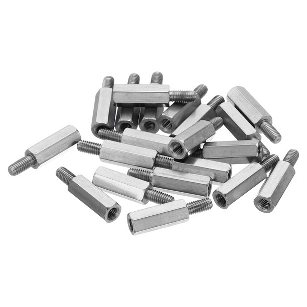 Uxcell M3x13mm+6mm MaleFemale Hex Standoff Screws, Stainless Steel PCB