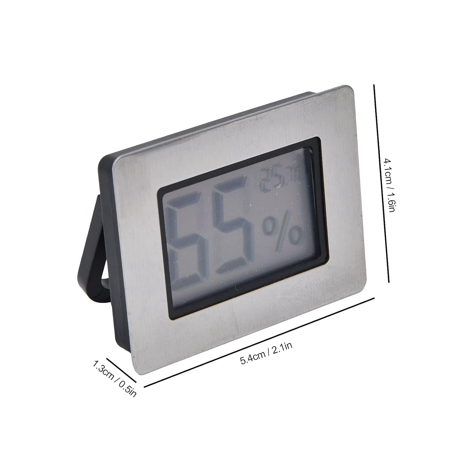 ABCISI 2Pcs Mini Hygrometer Thermometer, Embedded LCD Electronic Thermometer Hygrometer, Digital Indoor Humidity Gauge Monitor for Cigar Box Guitar Case Wine Cabinet Greenhouse Cellar