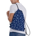 thumbnail image 4 of Yiaed Nautical Anchors Print Drawstring Bags Drawstring Backpack Bulk String Back Pack Gym Sport Bag-Small, 4 of 5