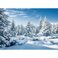 thumbnail image 3 of 7x5ft Winter Snow Forest Pine Tree Backdrop for Christmas New Year, 3 of 5