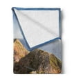 thumbnail image 2 of Australia Soft Flannel Fleece Blanket, Cape Schanck Boardwalk Runs Towards the Sea Rock Formation Victora Australia, Cozy Plush for Indoor and Outdoor Use, 70" x 90", Tan Green Blue, by Ambesonne, 2 of 5