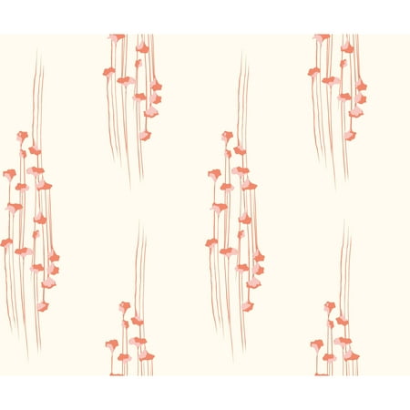 Drew Barrymore Flower Home Pink Gingko Leave Peel & Stick Wallpaper