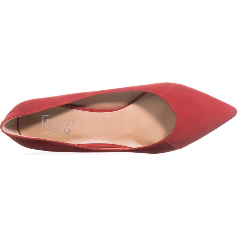 Womens Franco Sarto Donnie Kitten Heel Pumps Red Apple