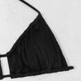thumbnail image 7 of Glisme Swimsuits For Women Multi Color Split Strappy Bikini Set Black Bathing Suits For Swimming Pool, 7 of 7