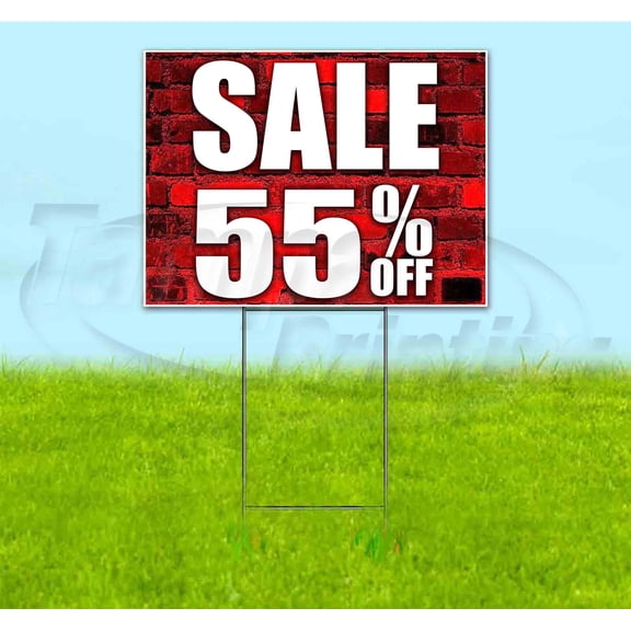Sale 55% Off (18" x 24") Yard Sign, Includes Metal Step Stake
