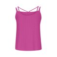 thumbnail image 4 of Ersazi Womens Tank Tops Women Round Neck Fashion Sleeveless Comfortable Sling Vest Hot Pink M, 4 of 6