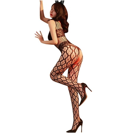 

CALAFEBILA 2022 Valentine S Day Present Women Transparent Hollow Hanging Stockings And Net Socks Sexy Lingerie