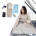 thumbnail image 4 of Bolso de Dormir Térmico Sunnimix Camping Senderismo Viajes 2kg Gris Mejorada Colchón de Invierno para Dormir, 4 of 7