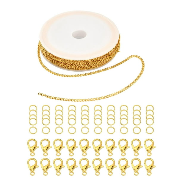 Anillos de salto de cadena de eslabones de 5 metros Kit de herramientas de reparación de aleación de hierro colgante artesanal mm Zulema Cadenas de collar