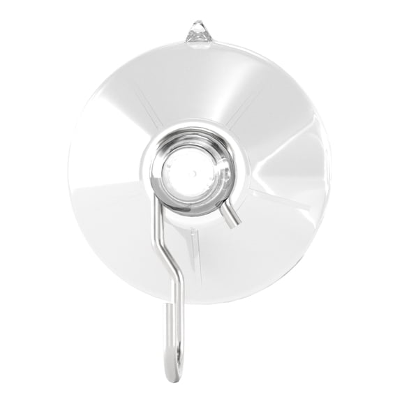 XIBUFE Suction Cup Hooks, Suction Cup Hangers, Large, 5 Lbs, Pvc, Clear, 3 Pack