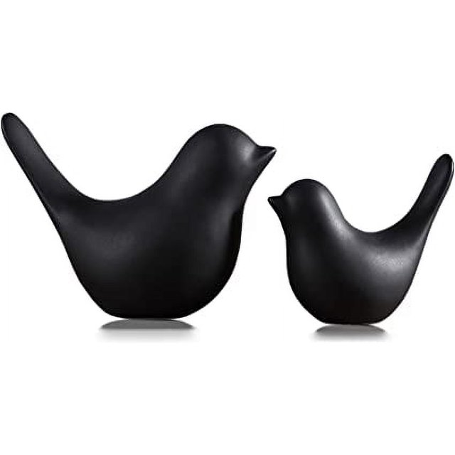Estatuas de animales pequeños, decoración del hogar, adornos decorativos negros de estilo moderno para sala de estar, dormitorio, oficina, gabinetes