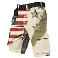 thumbnail image 6 of Jessboyy Men's 4th of July Cargo Shorts American Flag Printed 250 Anniversary Patriotic Shorts with Pockets no Belt Independence Day Multicolor,XL, 6 of 7