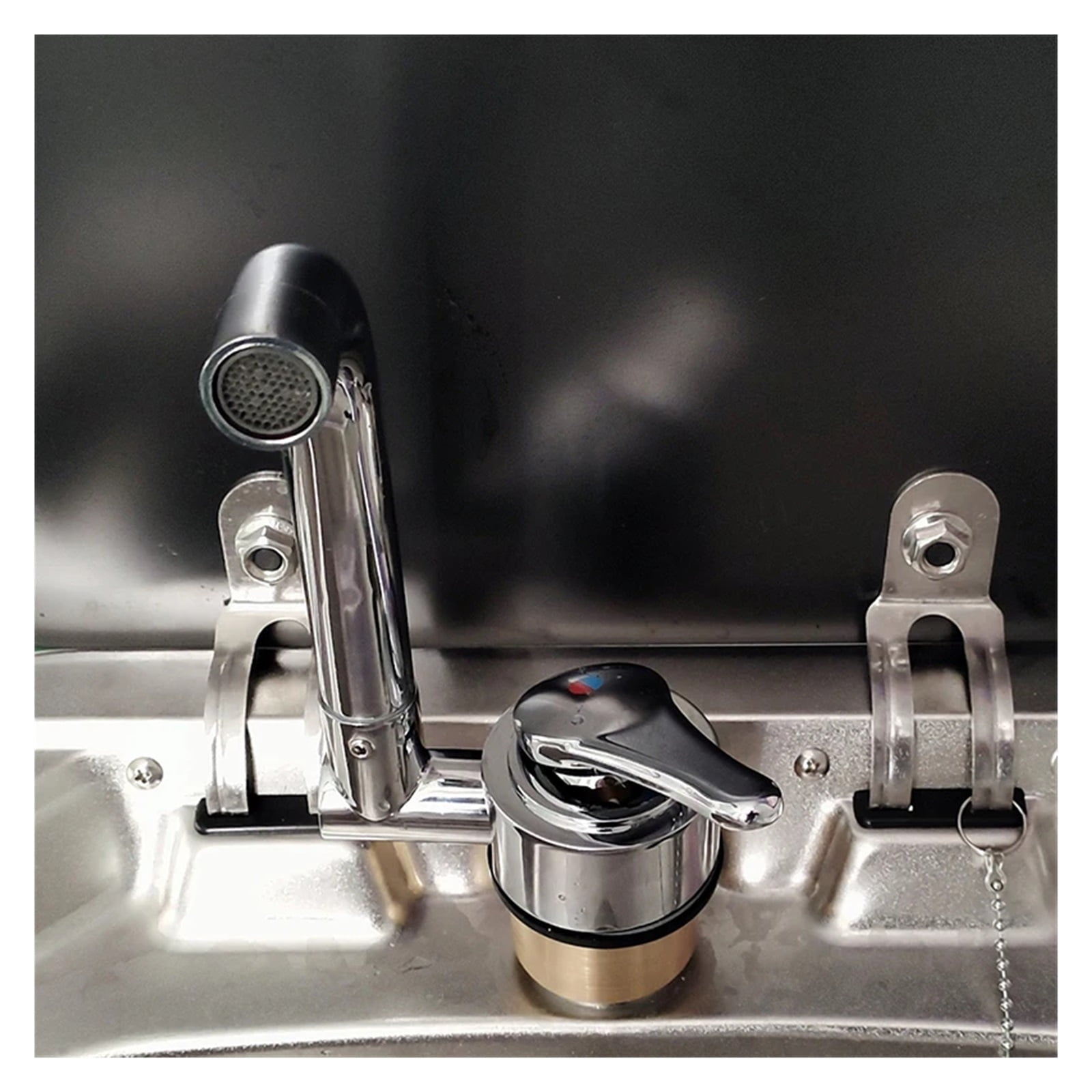 Motorhome Trailer Modification Parts Kitchen Bathroom Hot and Cold Folding Faucet 304 Stainless Steel Faucet RV Camper Accessori ,Effortless Installation
