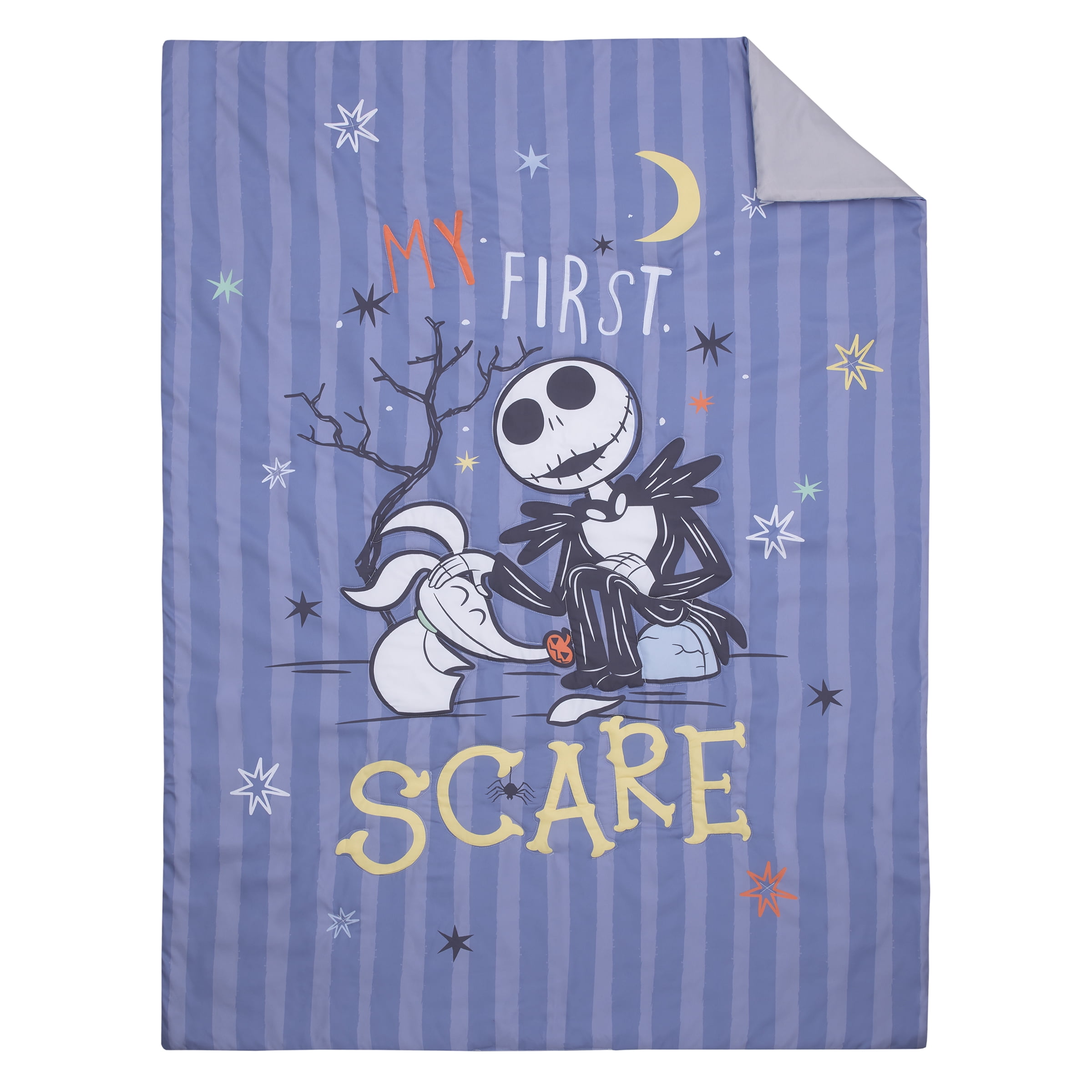 Disney s Nightmare Before Christmas Toddler Bed Set Jack Skellington 4 Piece Comforter Set Walmart