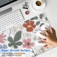 thumbnail image 4 of Long Mouse Pads for Desk,Pioneer Flower Floral Print Pattern Desk Mats on Top Of Desks, Desk Mouse Pad Extra Large with 3mm Non-Slip Base and Stitched Edge for Gaming,Office,Work,Home 31.5"x15.7", 4 of 6