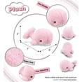 thumbnail image 3 of DolliBu Plush Whale Stuffed Animal - Soft Huggable Pink Whale, Adorable Playtime Whale Plush Toy, Cute Ocean Life Cuddle Gifts, Super Soft Plush Doll Animal Toy for Kids and Adults - 7Inches, 3 of 7
