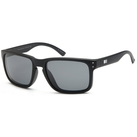 GAMMA RAY Polarized UV400 Classic Sunglasses with Shatterproof Nylon Frame – Gray Lens on Black Frame