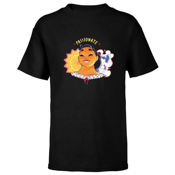 Disney Encanto Luisa Madrigal Colorful Vibes Passionate - Short Sleeve T-Shirt for Kids - Customized-Black