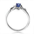 thumbnail image 3 of 8x6mm Oval Shape Blue Sapphire 1.50 Carat And Moissanite Engagement Ring on 10k White Gold, 3 of 5