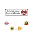 thumbnail image 5 of Group Gathering Are Not Allowed For Door Or Window Social Distancing Required Aluminum Metal Sign 4"x18", 5 of 5