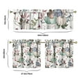 thumbnail image 6 of Rod Pocket Kitchen Curtain Set 3-Piece, 27.5x36 Inch Valance & Tier Drapes, Polyester Pongee Cafe Curtains for Living Room, Bathroom, Farmhouse Rustic Country Window Treatments., 6 of 6