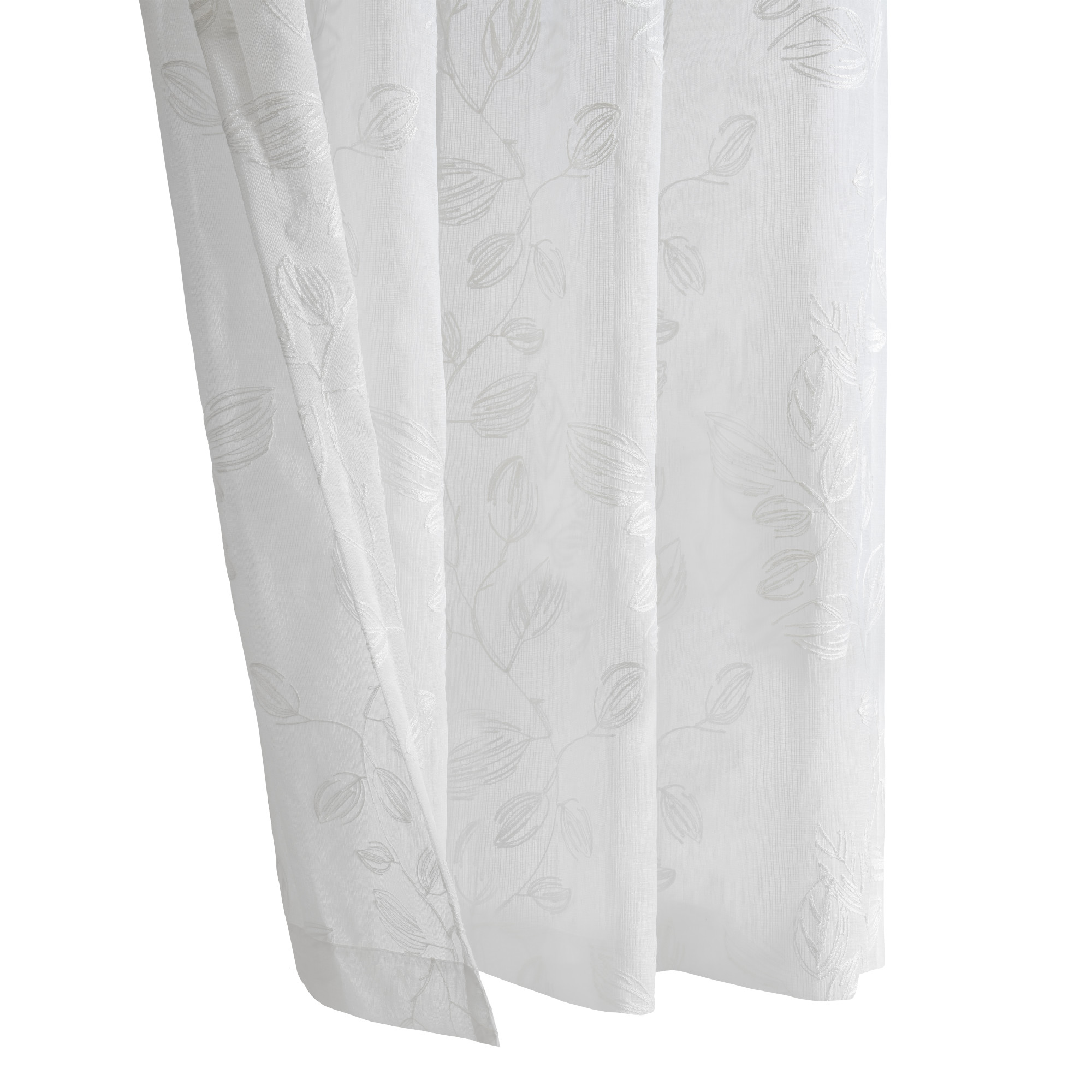Loft Living Summer Sheer Grommet Indoor Curtain 52 x 84 in White