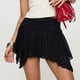 thumbnail image 2 of Falda mini de encaje con cintura baja para mujer, con volantes, plisada y fluida - Poliéster, S-L, 2 of 3
