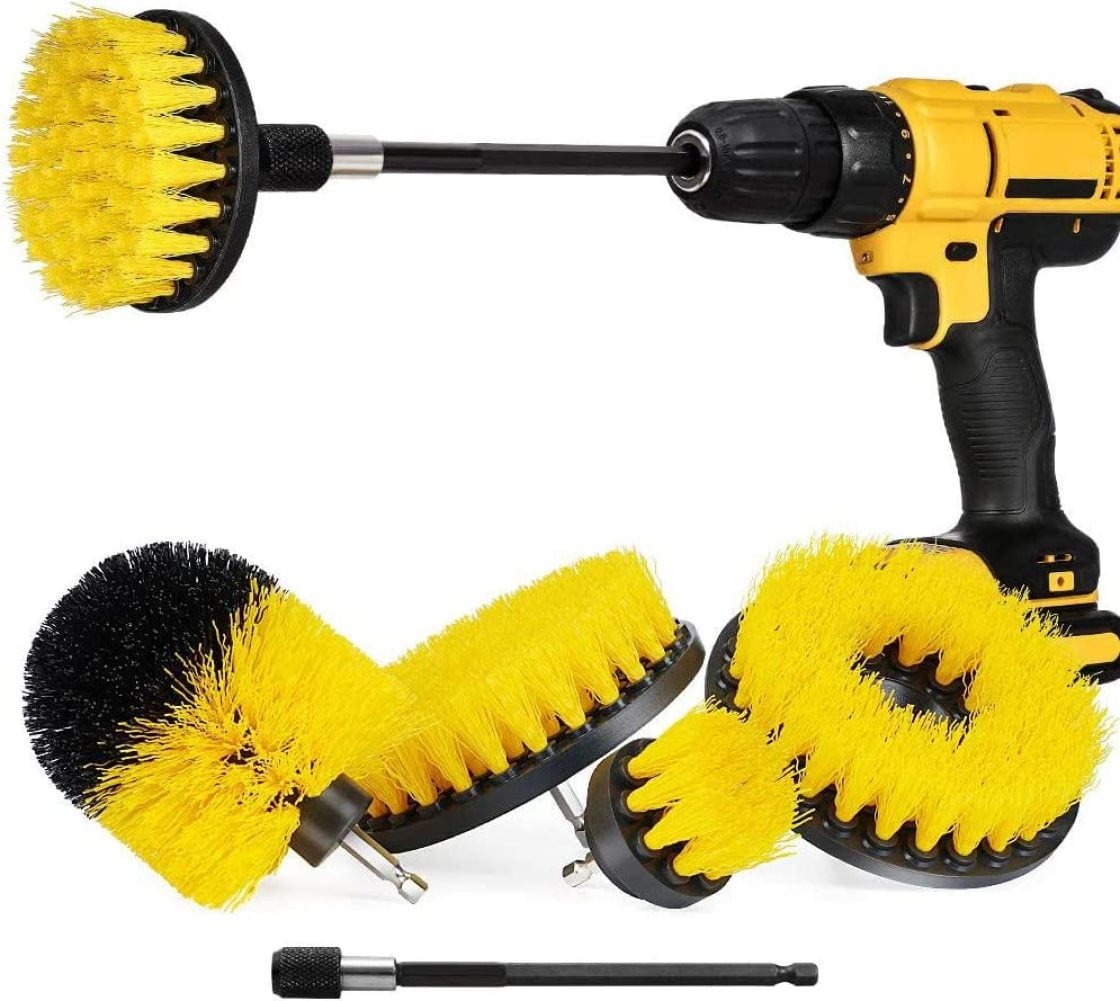 Drill Brush 5 Pack Power Scrubber Cleaning Brush Extended Long