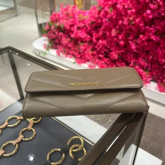 Michael kors large wallet with strap sale