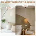 thumbnail image 6 of Uxcell Metal Swag Hooks, Aluminum Modern Ceiling Hook for Pendant Lights Hanging Lamp Cable DIY Chandelier Fixture Hardware Bronze, 6 of 7