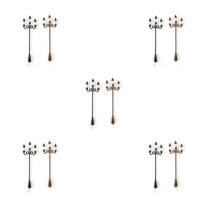 Maoww Lampe de Jardin Modèle Lampes de Pelouse Décor pour Micro Paysage Mini Lampadaire Modèle 2 5Ensemble