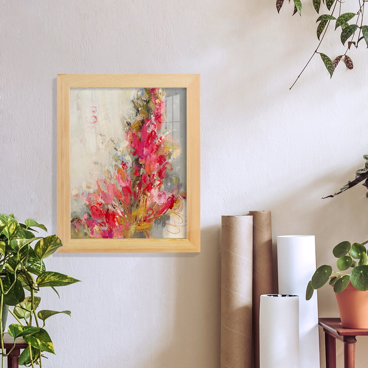 Flip Side - Framed Print w/glass - Natural Wood