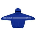 thumbnail image 5 of Love Hoodies for Men Women 2026 Fashion Long Sleeve Valentines I Love You This Much Sweatshirt with Pockets for Couples, 5 of 6