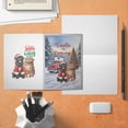 thumbnail image 4 of Santa is Coming Newfoundland Merry Christmas Xmas Noel Truck Tree 5x7in Folded Greeting Card Newfie Dog Lover Gifts Single Note Card with Envelope - 02023, 4 of 5