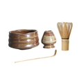 thumbnail image 1 of Juego de Matcha japonés con soporte para batidor de cerámica, kit para ceremonia de matcha para el comedor Marron oscuro, 1 of 9