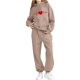 thumbnail image 3 of Conjunto de sudadera con capucha de manga larga para niños con estampado en forma de corazón y pantalones deportivos con lazo en las piernas, conjunto deportivo informal de dos piezas para niños, poli, 3 of 5