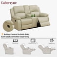 thumbnail image 4 of Beige Leather Recliner Loveseat Luxurious Seating with Leather Finish, Ergonomic Design, and Adjustable Backrest, Small Spaces/RVs, Home Theaters, Houses, and Offices., 4 of 6