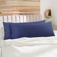 thumbnail image 1 of PiccoCasa 2Pcs Body Pillowcases Microfiber Pillow Covers, Queen Navy Blue, 1 of 9