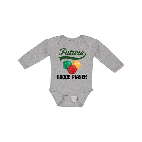 Inktastic Future Bocce Player Boys or Girls Long Sleeve Baby Bodysuit