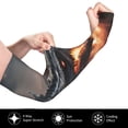 thumbnail image 3 of Goofa Fiery Black Dragon Attack Pattern UV Sun Protection Arm Sleeves, UPF 50 Sports Cooling Arm Compression Sleeves for Men Women Teenager, 3 of 8