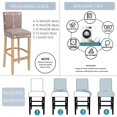 thumbnail image 4 of Stretch Bar Stool Covers Pub Counter Stool Chair Slipcover for Dining Room Cafe Furniture Bar Stool Slipcover Washable Removable High Stool Seat Cover with Back(Sand,Set of 4), 4 of 7
