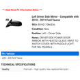 thumbnail image 2 of Left Driver Side Mirror - Compatible with 2010 - 2011 Ford Taurus, 2 of 2