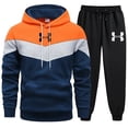 thumbnail image 5 of Conjuntos de chándales de otoño e invierno para hombre, Sudadera con capucha de manga larga + Pantalones para correr, trajes deportivos de dos piezas para correr, ropa deportiva informal, 5 of 5