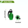thumbnail image 4 of Unique Bargains 4 Pcs Tire Valve Stem Caps Decorative Grenade Shape Tyre Valve Dust Covers Aluminum Alloy Plastic  Green 36.5mm, 4 of 7