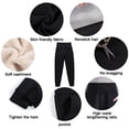 thumbnail image 4 of Pantalón de chándal de invierno con pantalón de cachemira, acolchado y alargado（negro）, 4 of 6